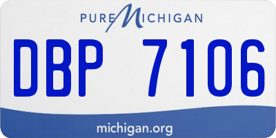 MI license plate DBP7106