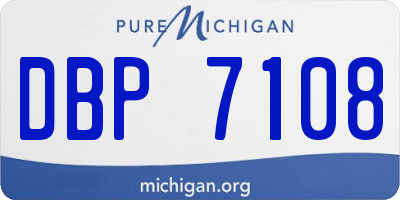 MI license plate DBP7108