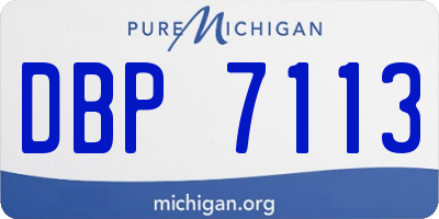 MI license plate DBP7113