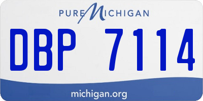 MI license plate DBP7114