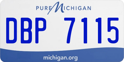 MI license plate DBP7115