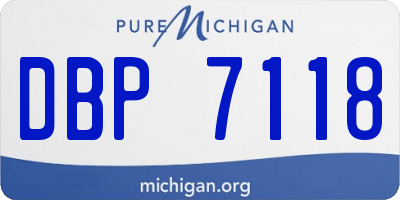 MI license plate DBP7118
