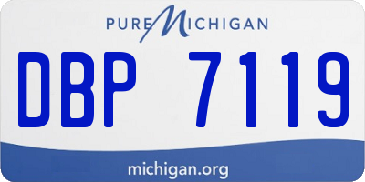 MI license plate DBP7119