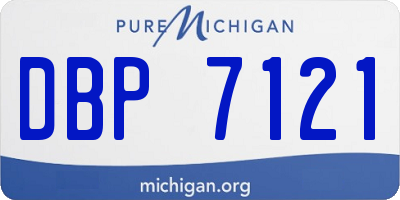 MI license plate DBP7121