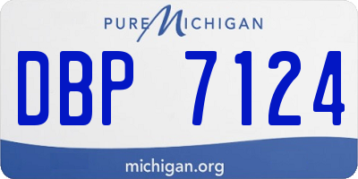 MI license plate DBP7124