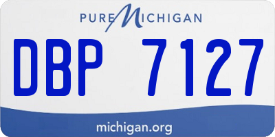 MI license plate DBP7127