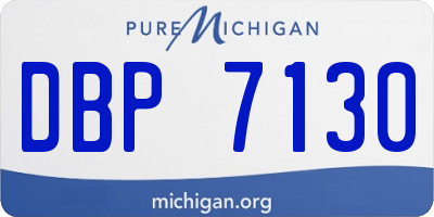 MI license plate DBP7130