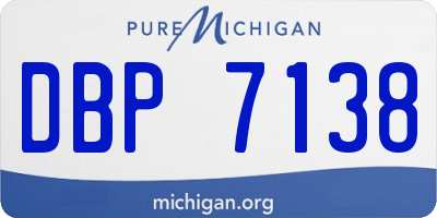 MI license plate DBP7138