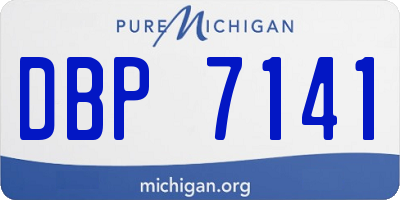 MI license plate DBP7141