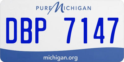 MI license plate DBP7147