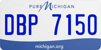 MI license plate DBP7150