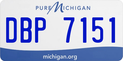 MI license plate DBP7151