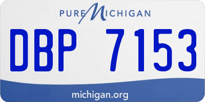 MI license plate DBP7153