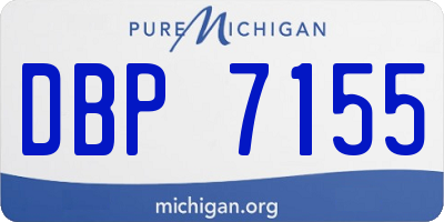 MI license plate DBP7155