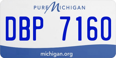 MI license plate DBP7160