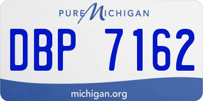MI license plate DBP7162