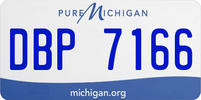 MI license plate DBP7166