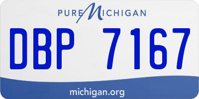 MI license plate DBP7167