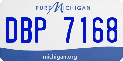 MI license plate DBP7168