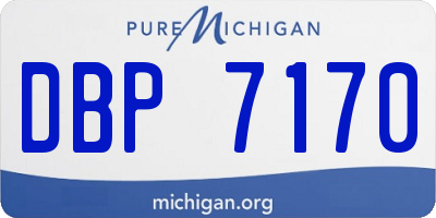 MI license plate DBP7170