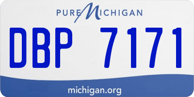MI license plate DBP7171