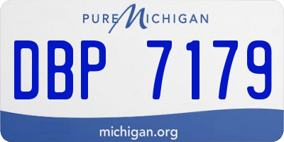 MI license plate DBP7179