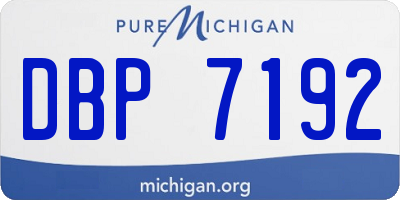 MI license plate DBP7192