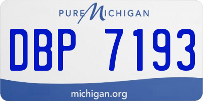 MI license plate DBP7193