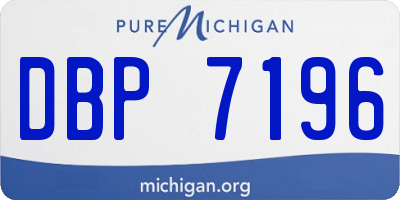 MI license plate DBP7196