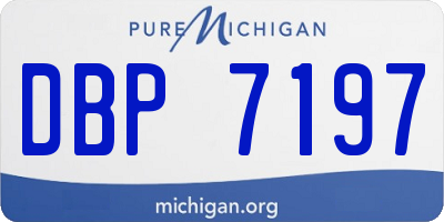MI license plate DBP7197
