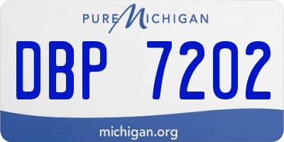MI license plate DBP7202