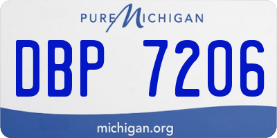 MI license plate DBP7206