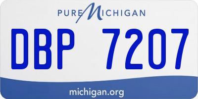 MI license plate DBP7207