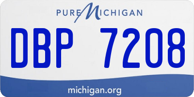 MI license plate DBP7208