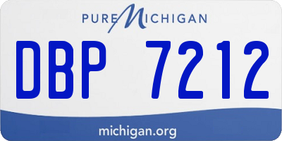 MI license plate DBP7212