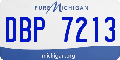 MI license plate DBP7213