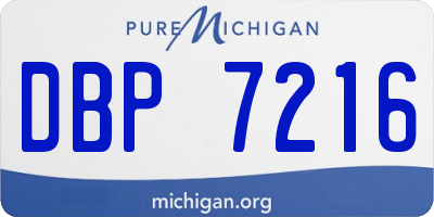 MI license plate DBP7216