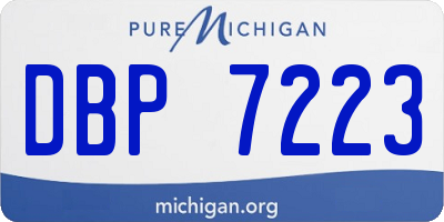 MI license plate DBP7223