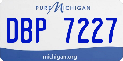 MI license plate DBP7227
