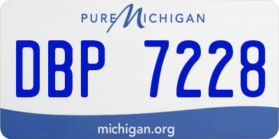 MI license plate DBP7228