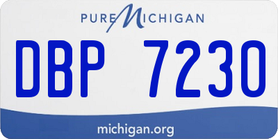 MI license plate DBP7230