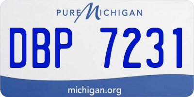 MI license plate DBP7231