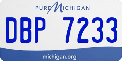 MI license plate DBP7233
