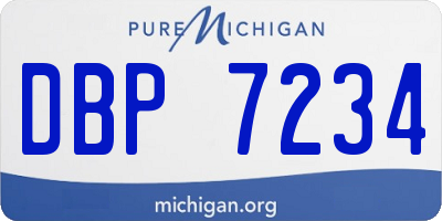 MI license plate DBP7234