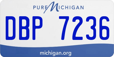MI license plate DBP7236