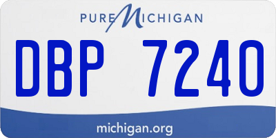MI license plate DBP7240