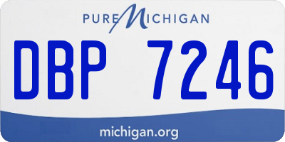 MI license plate DBP7246