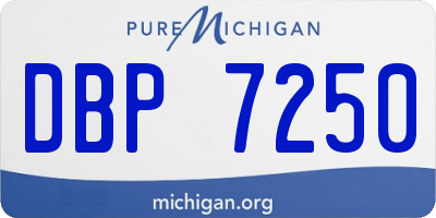 MI license plate DBP7250