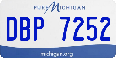 MI license plate DBP7252
