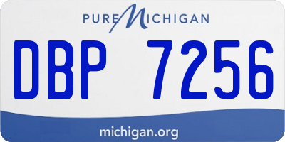 MI license plate DBP7256
